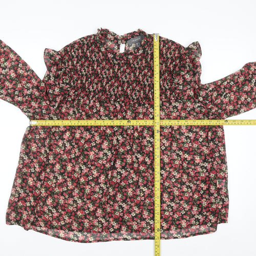 Primark Women’s Multicoloured Floral Ruffle Tunic Blouse Size 20