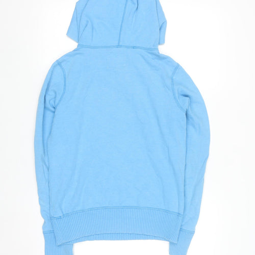 American Eagle Outfitters Women Blue Pullover Hoodie Size M LOVE Print