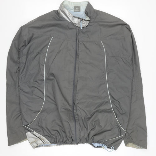 Nike Men's Grey XL Windbreaker Jacket Lightweight Zip Sportswear