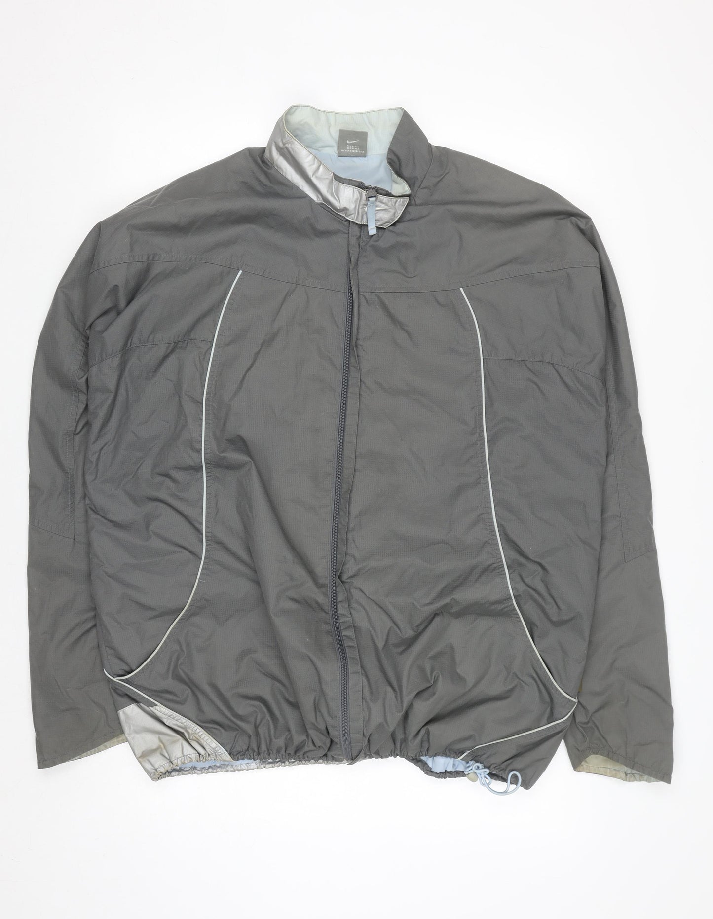 Nike Men's Grey XL Windbreaker Jacket Lightweight Zip Sportswear