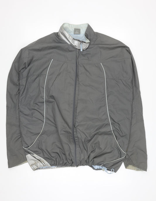 Nike Men's Grey XL Windbreaker Jacket Lightweight Zip Sportswear