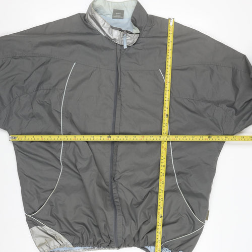 Nike Men's Grey XL Windbreaker Jacket Lightweight Zip Sportswear