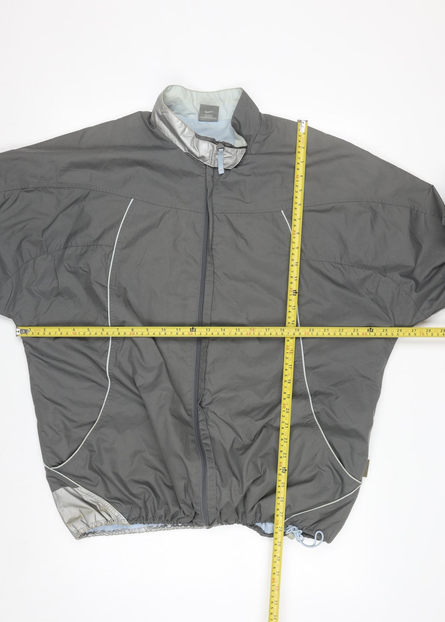 Nike Men's Grey XL Windbreaker Jacket Lightweight Zip Sportswear