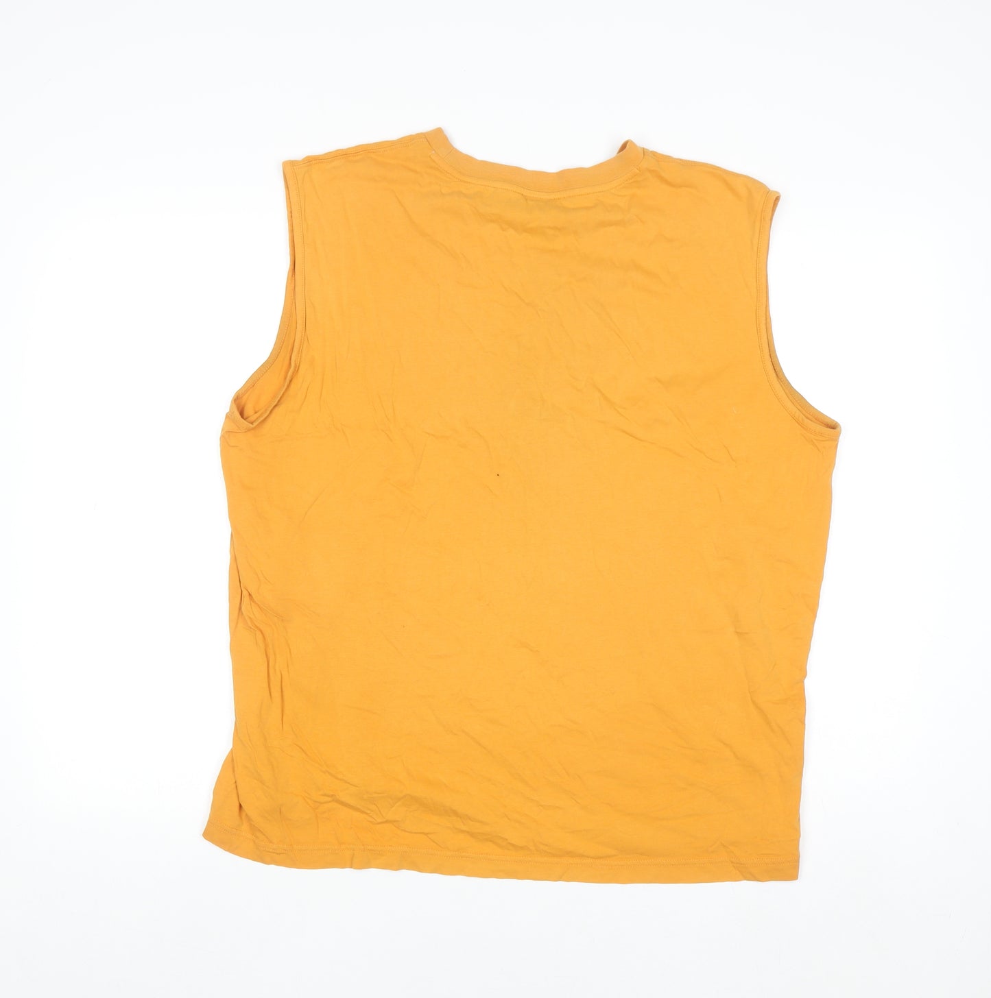 FILA Men's Orange XL Sleeveless Cotton Casual Shirt Top