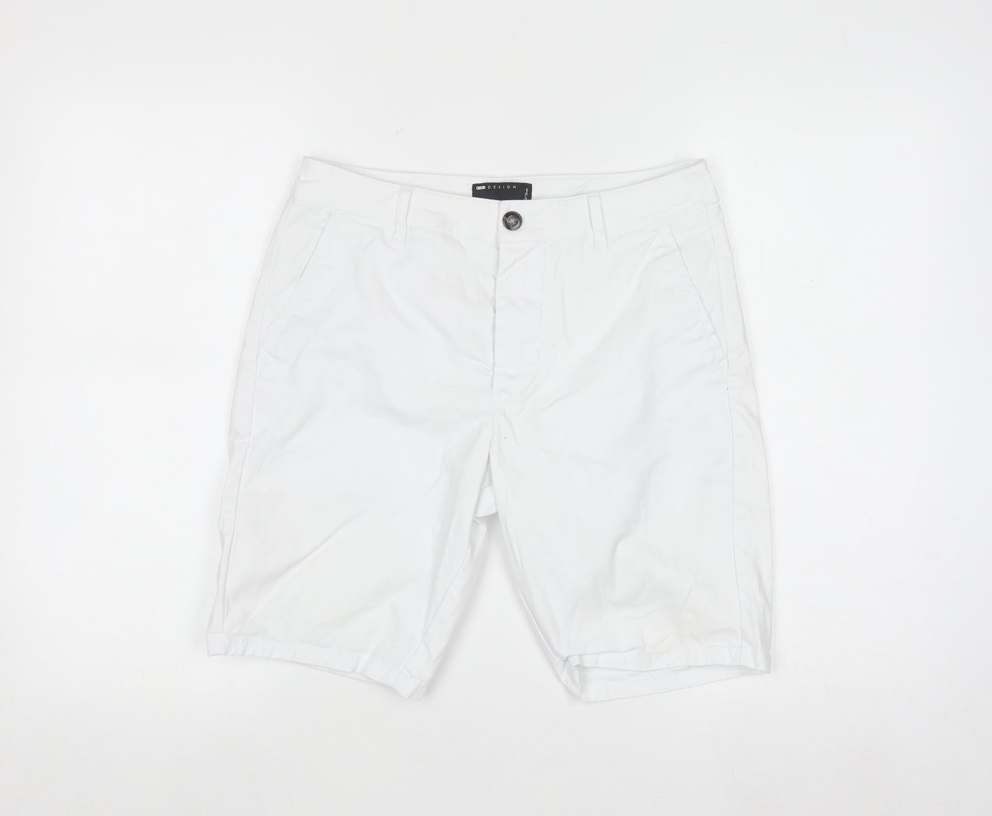 ASOS DESIGN Men's White Chino Shorts Size 30 Slim Fit