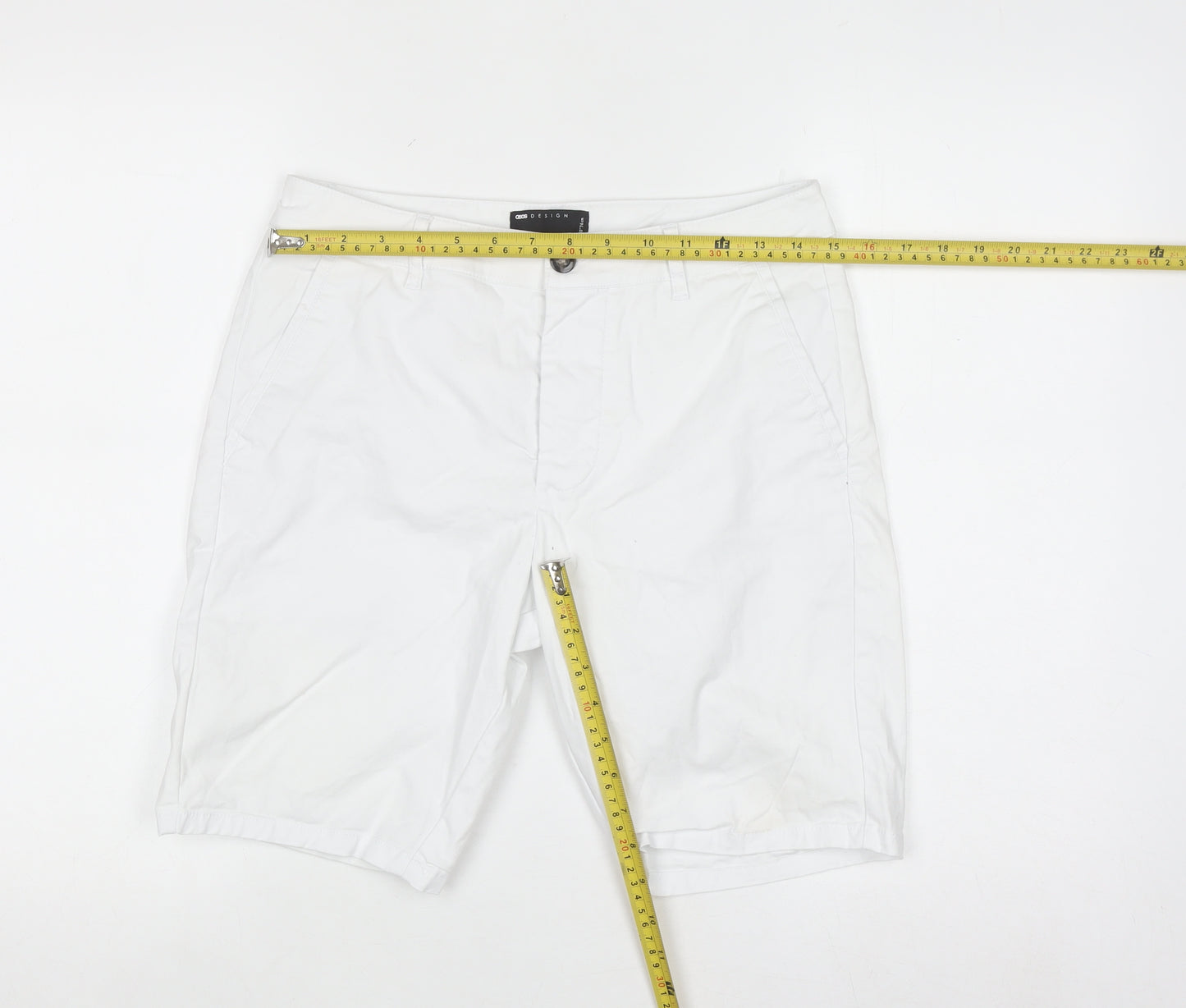 ASOS DESIGN Men's White Chino Shorts Size 30 Slim Fit
