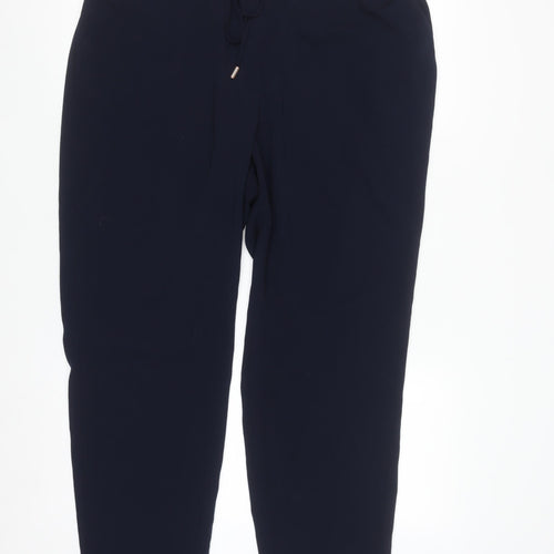 Dunnes Stores Women's Black Size 8 Jogger Trousers with Drawstring Waist
