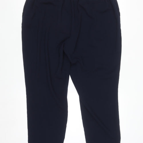 Dunnes Stores Women's Black Size 8 Jogger Trousers with Drawstring Waist