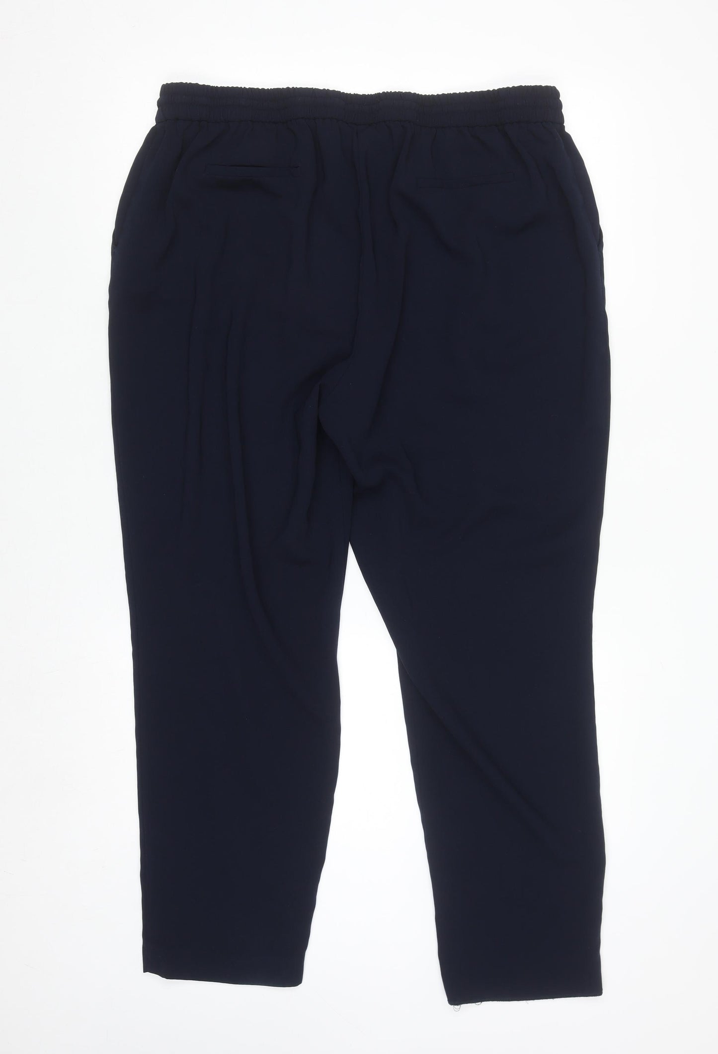 Dunnes Stores Women's Black Size 8 Jogger Trousers with Drawstring Waist