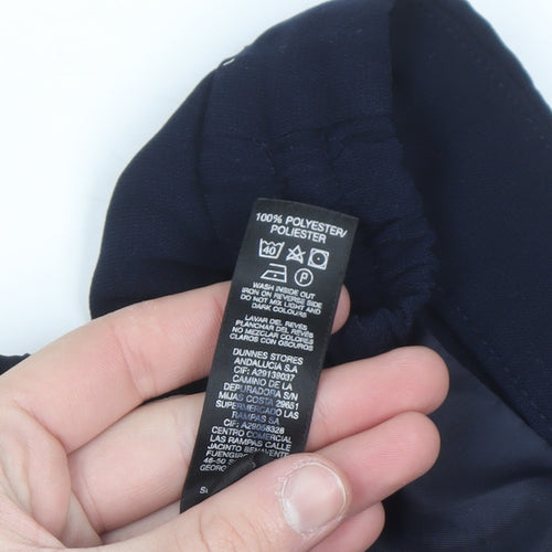 Dunnes Stores Women's Black Size 8 Jogger Trousers with Drawstring Waist