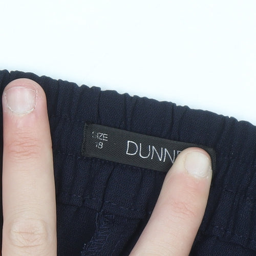 Dunnes Stores Women's Black Size 8 Jogger Trousers with Drawstring Waist