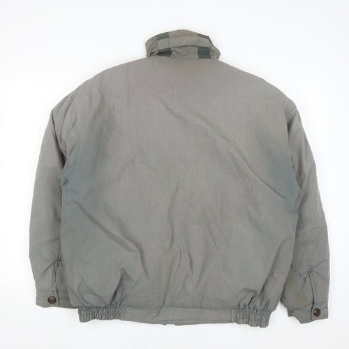 C&A Men's Grey 40 Regular Mid-Length Casual Polyester Cotton Jacket