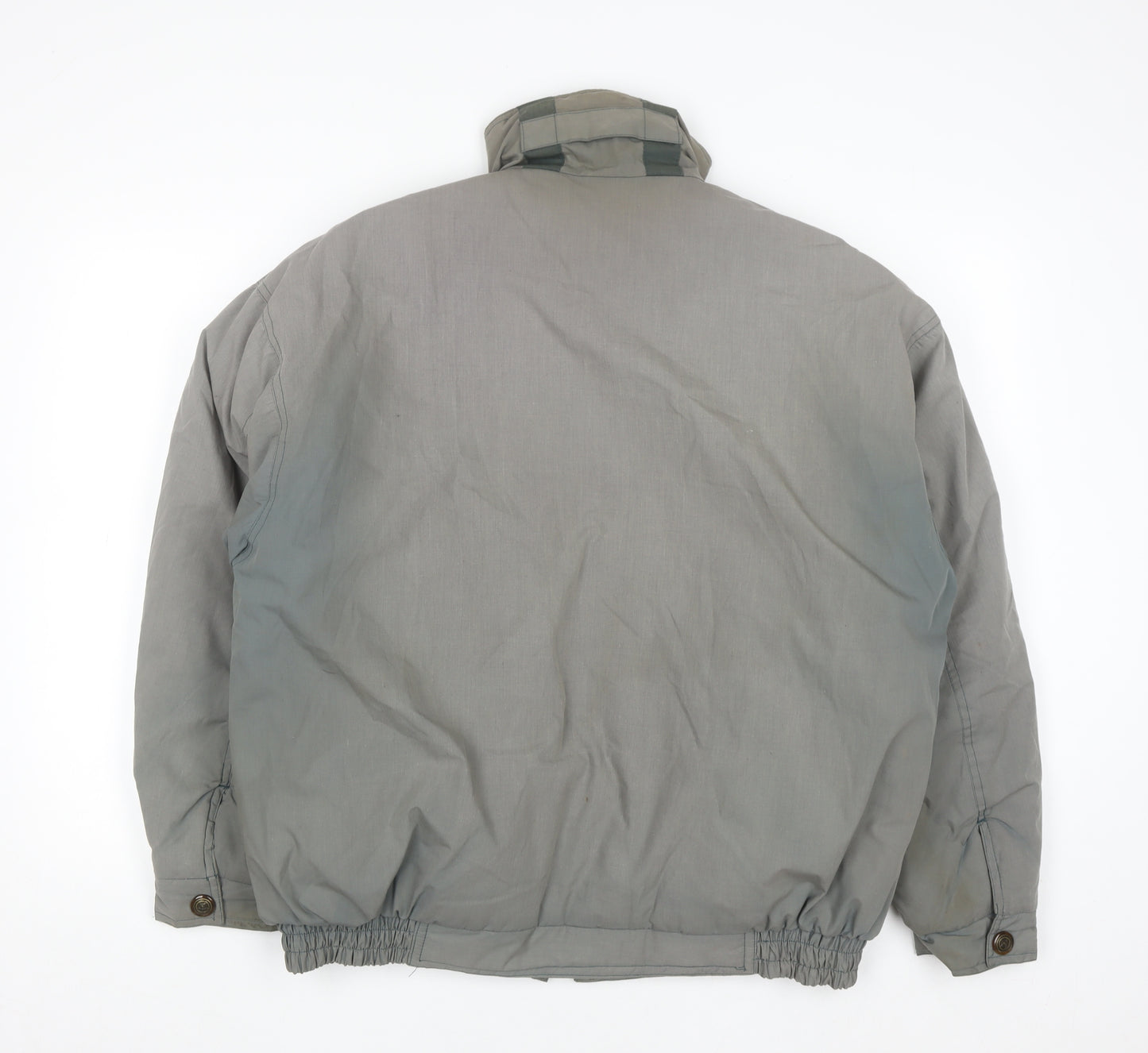 C&A Men's Grey 40 Regular Mid-Length Casual Polyester Cotton Jacket