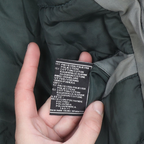 C&A Men's Grey 40 Regular Mid-Length Casual Polyester Cotton Jacket
