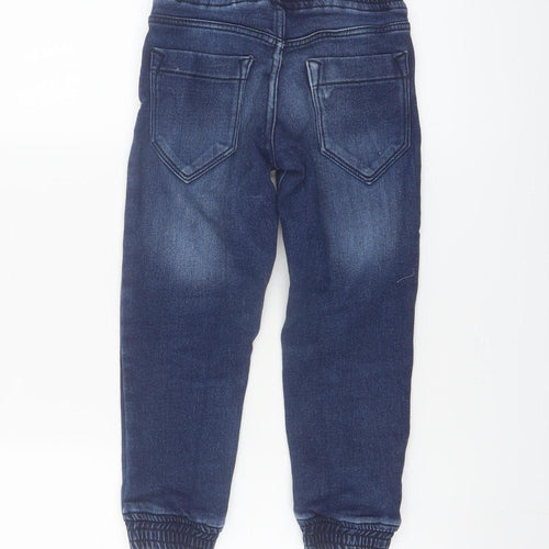 Pepperts Boys Blue Tapered Jeans 6-7 Years Elastic Waist Comfortable Denim