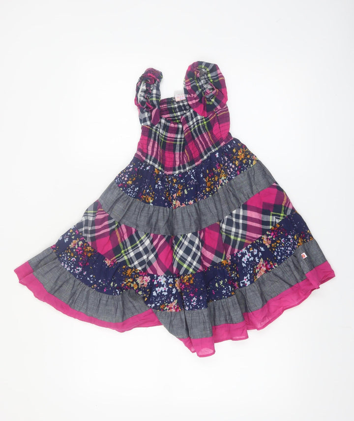 Cutey Couture Girls Multicoloured 2-3 Years A-Line Cotton Check Dress