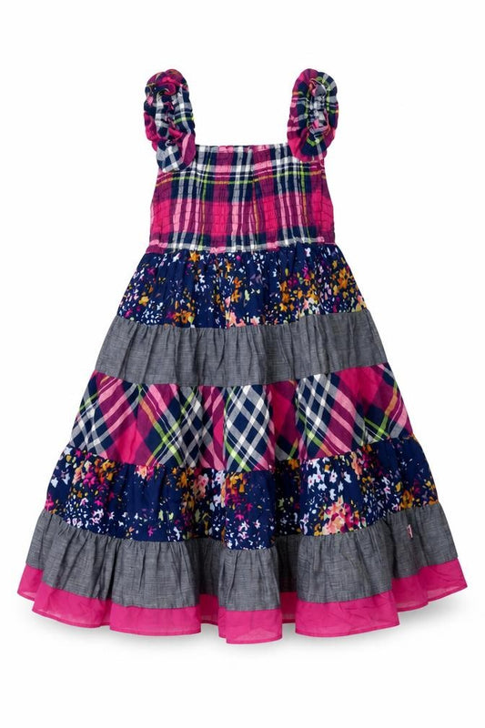 Cutey Couture Girls Multicoloured 2-3 Years A-Line Cotton Check Dress