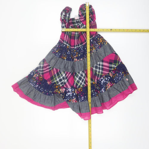 Cutey Couture Girls Multicoloured 2-3 Years A-Line Cotton Check Dress