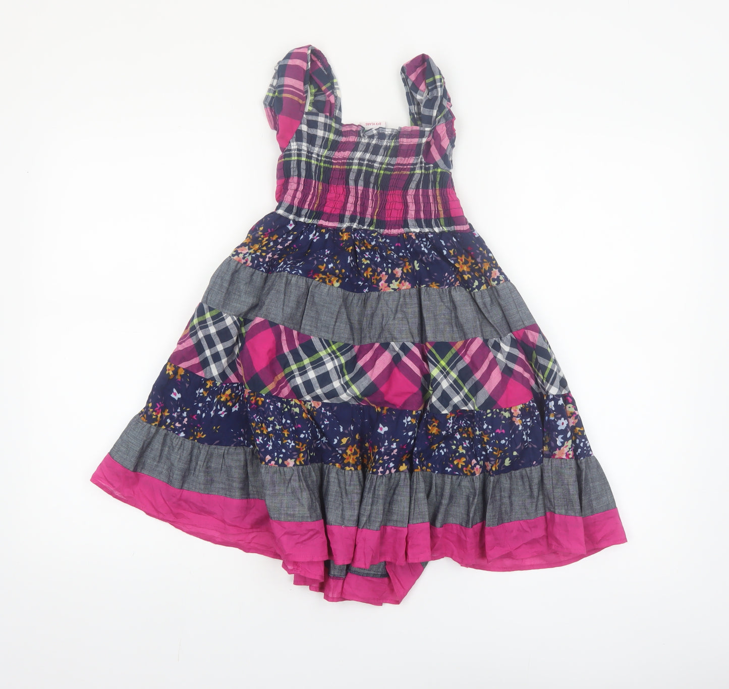 Cutey Couture Girls Multicoloured 2-3 Years A-Line Cotton Check Dress