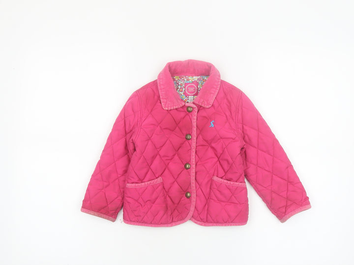 Joules Girls Pink Quilted Jacket 18-24 Months Padded Winter Coat