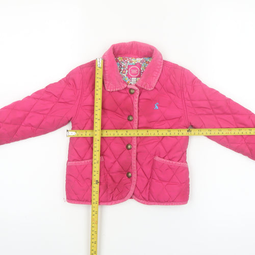 Joules Girls Pink Quilted Jacket 18-24 Months Padded Winter Coat