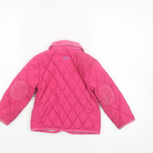 Joules Girls Pink Quilted Jacket 18-24 Months Padded Winter Coat
