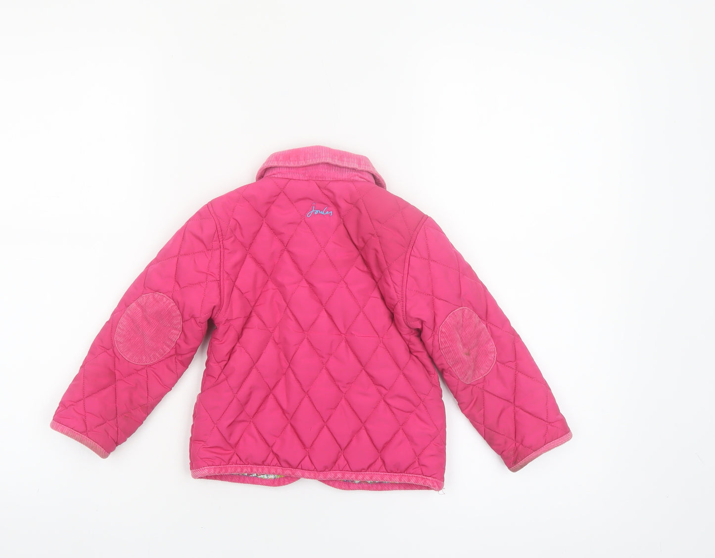 Joules Girls Pink Quilted Jacket 18-24 Months Padded Winter Coat