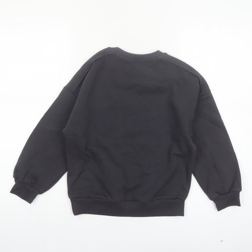 Marks and Spencer Girls Black Wicked Witch Pullover Sweatshirt 7-8 Years