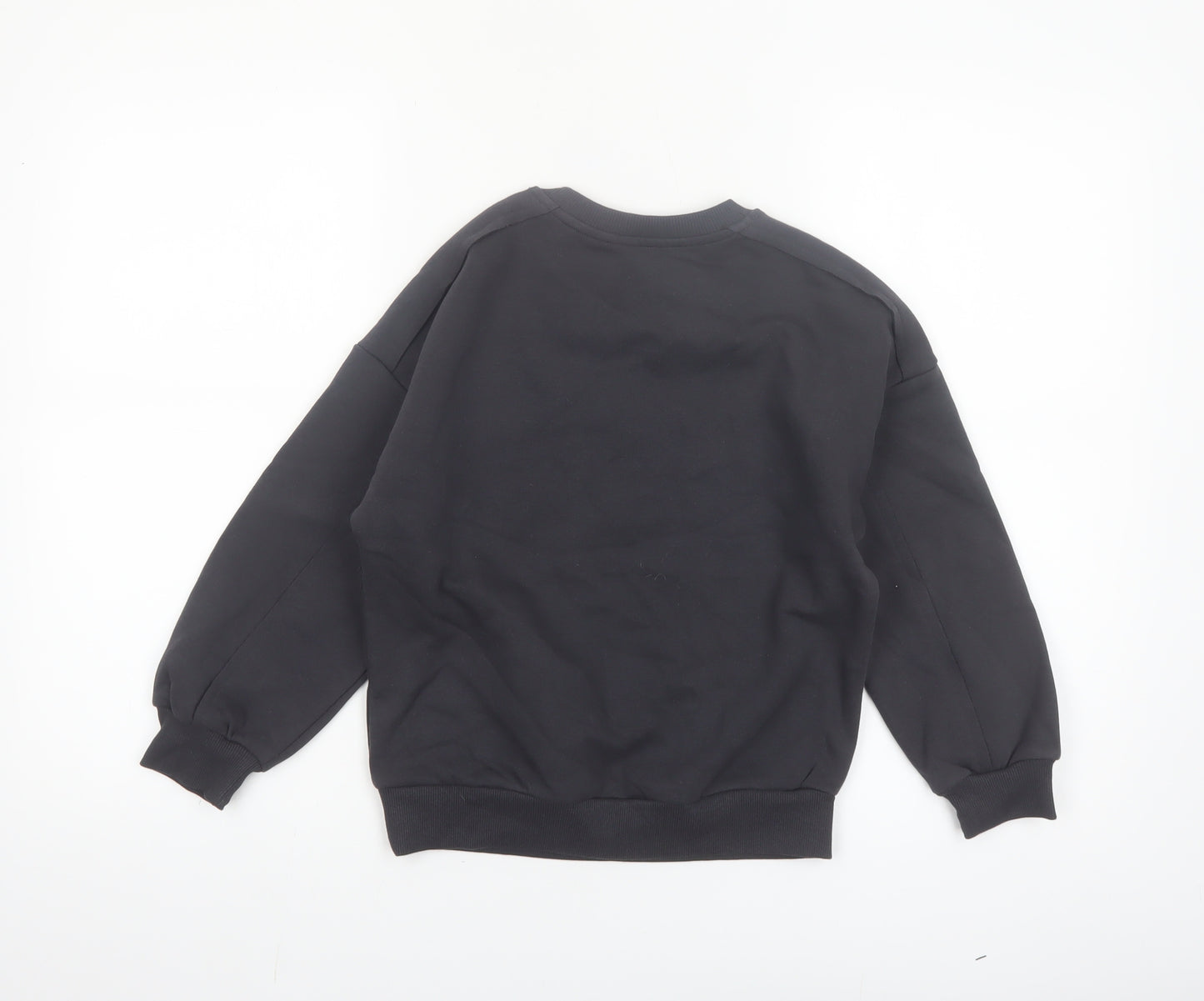 Marks and Spencer Girls Black Wicked Witch Pullover Sweatshirt 7-8 Years