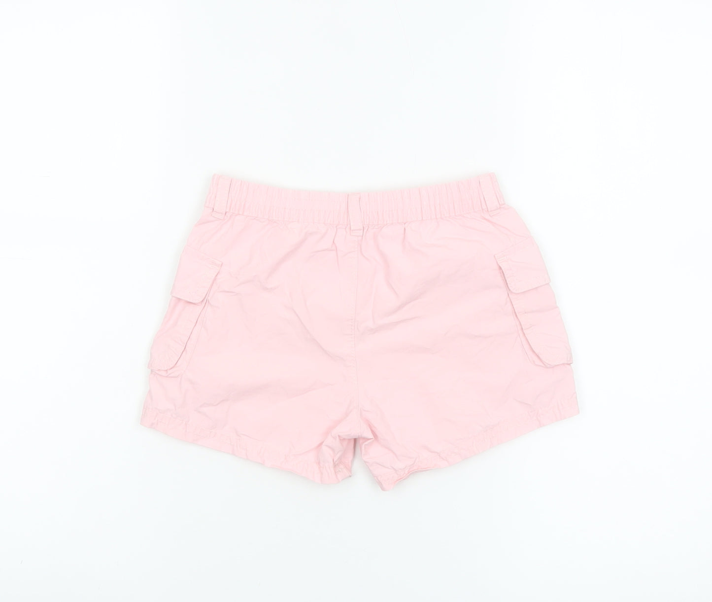 F&F Girls Pink Cotton Cargo Shorts 5-6 Years Elastic Waist Pockets
