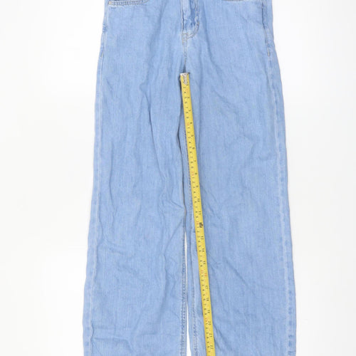 Denim Co. Girls Blue Wide-Leg Jeans 9-10 Years 100% Cotton High Rise