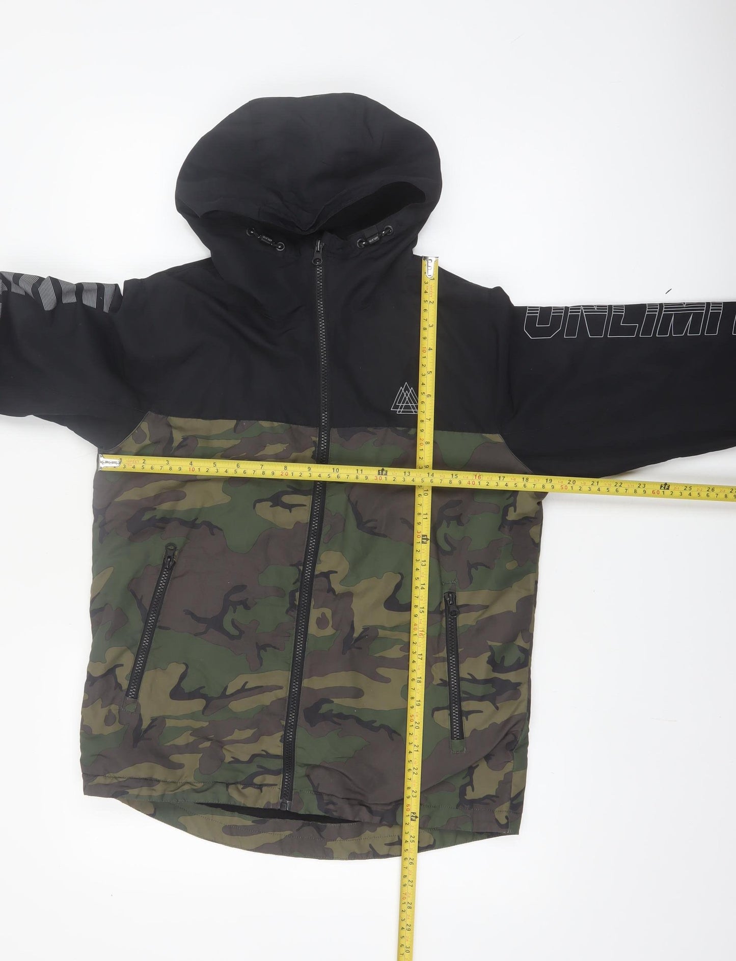 Next Boys Green Camouflage Hooded Windbreaker Jacket 12 Years