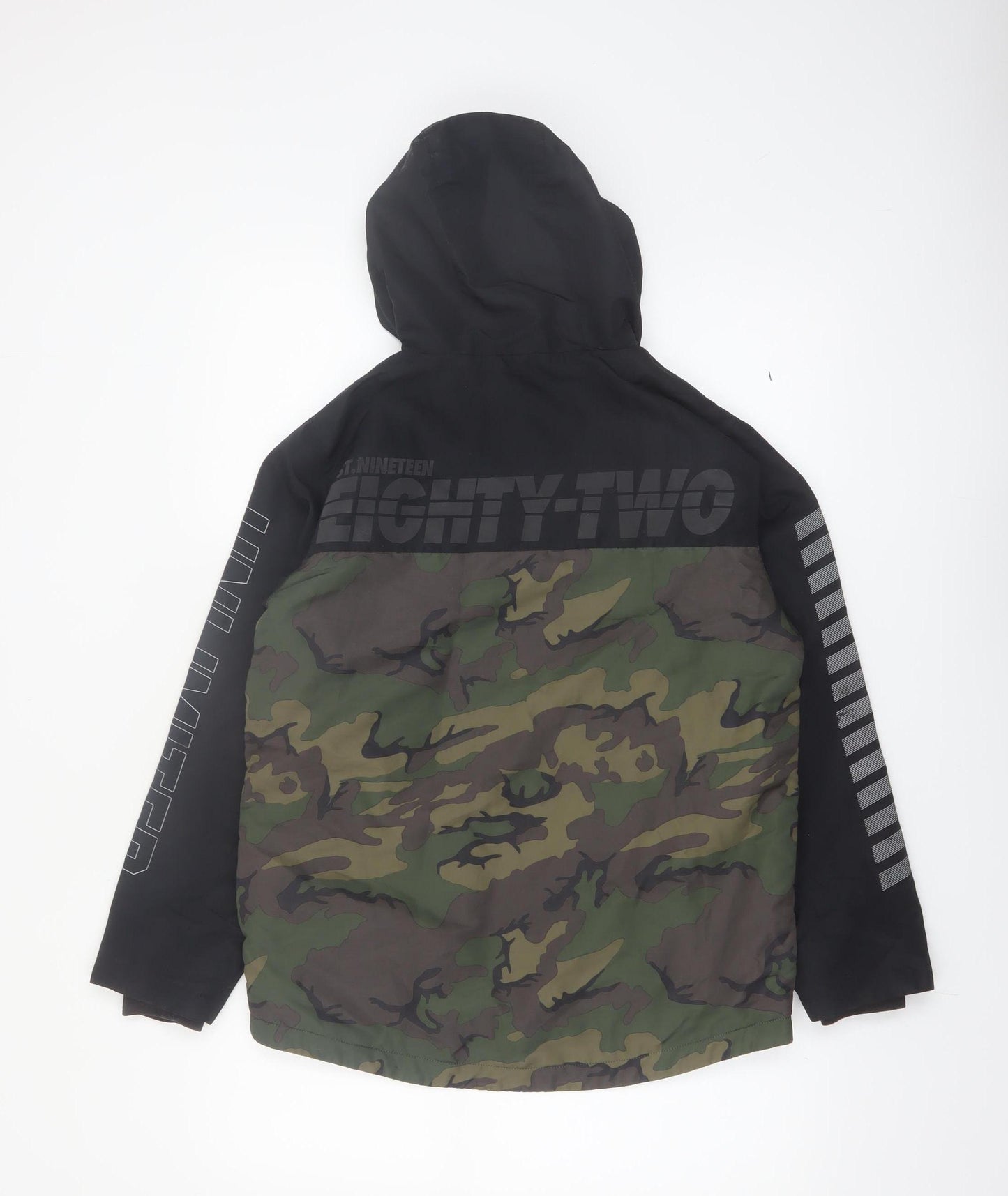 Next Boys Green Camouflage Hooded Windbreaker Jacket 12 Years