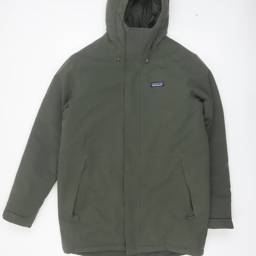 Patagonia Men's Green Hooded Waterproof Parka Jacket Size S