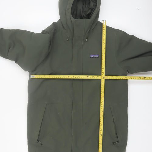 Patagonia Men's Green Hooded Waterproof Parka Jacket Size S