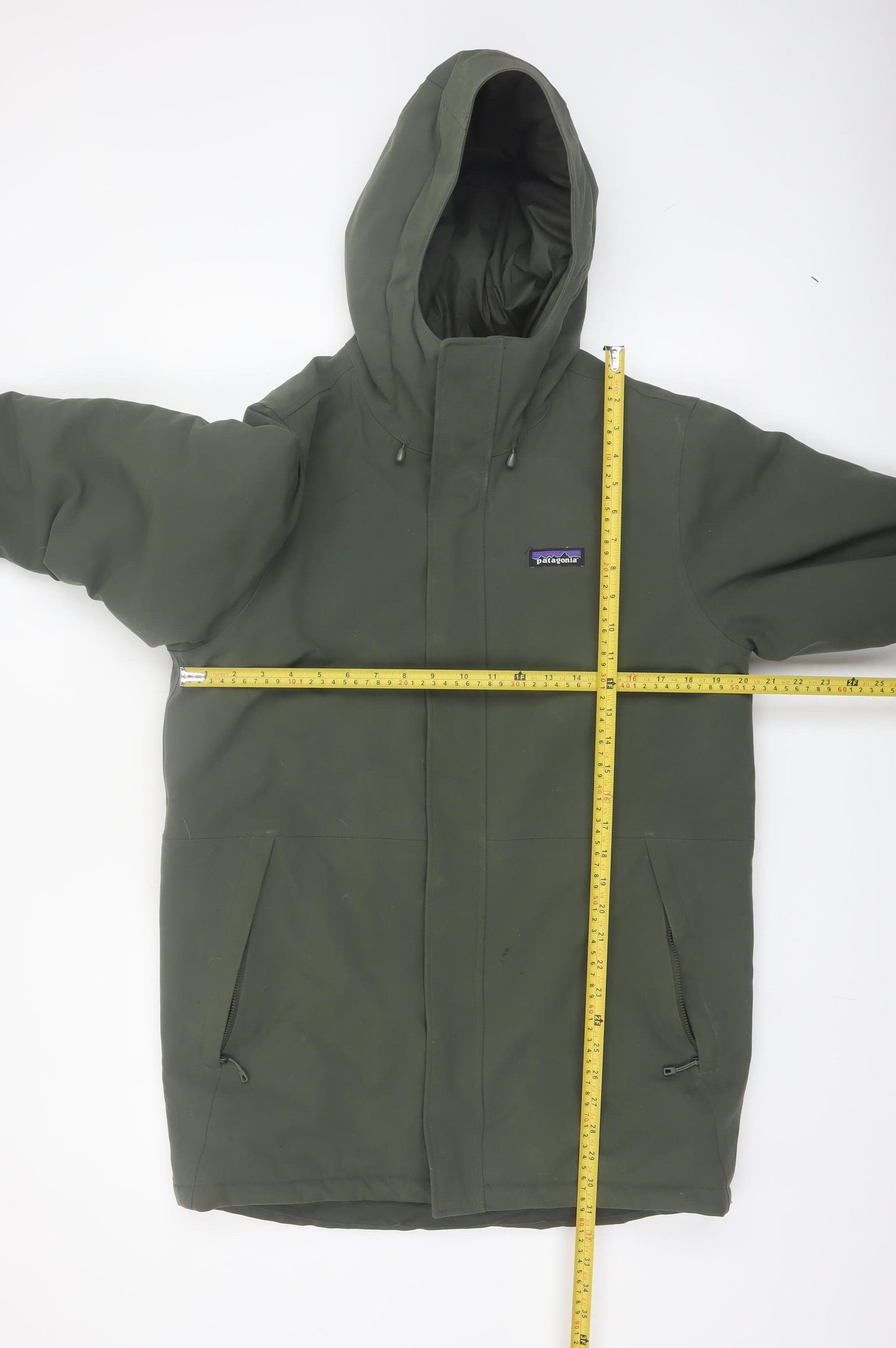 Patagonia Men's Green Hooded Waterproof Parka Jacket Size S