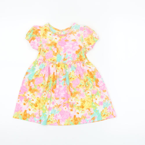 Dunnes Stores Girls Multicoloured Floral A-Line Dress 18-24 Months