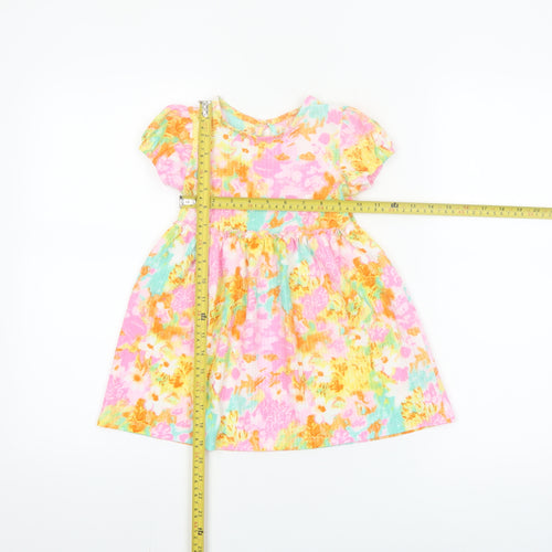 Dunnes Stores Girls Multicoloured Floral A-Line Dress 18-24 Months