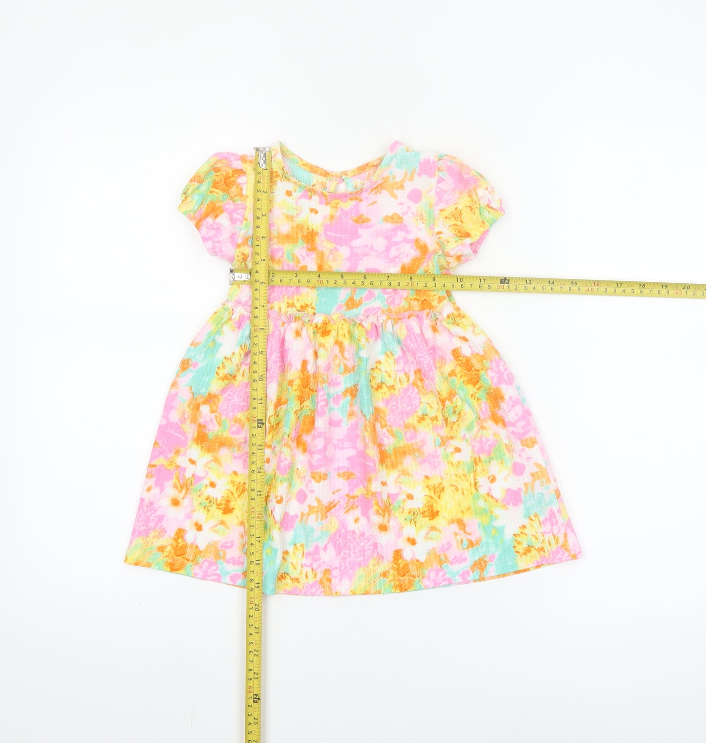 Dunnes Stores Girls Multicoloured Floral A-Line Dress 18-24 Months
