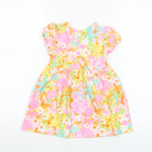 Dunnes Stores Girls Multicoloured Floral A-Line Dress 18-24 Months