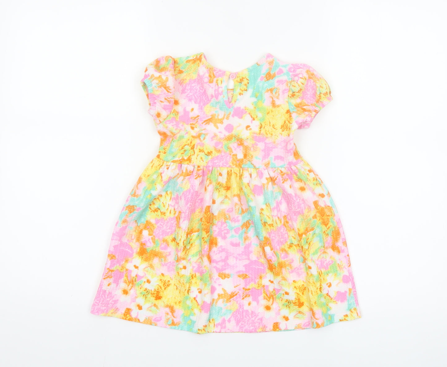 Dunnes Stores Girls Multicoloured Floral A-Line Dress 18-24 Months