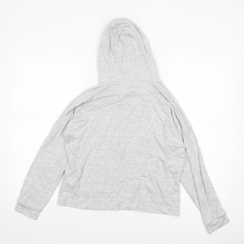 Marks and Spencer Girls Grey Long Sleeve Hooded Pullover Jumper 12-13 Years