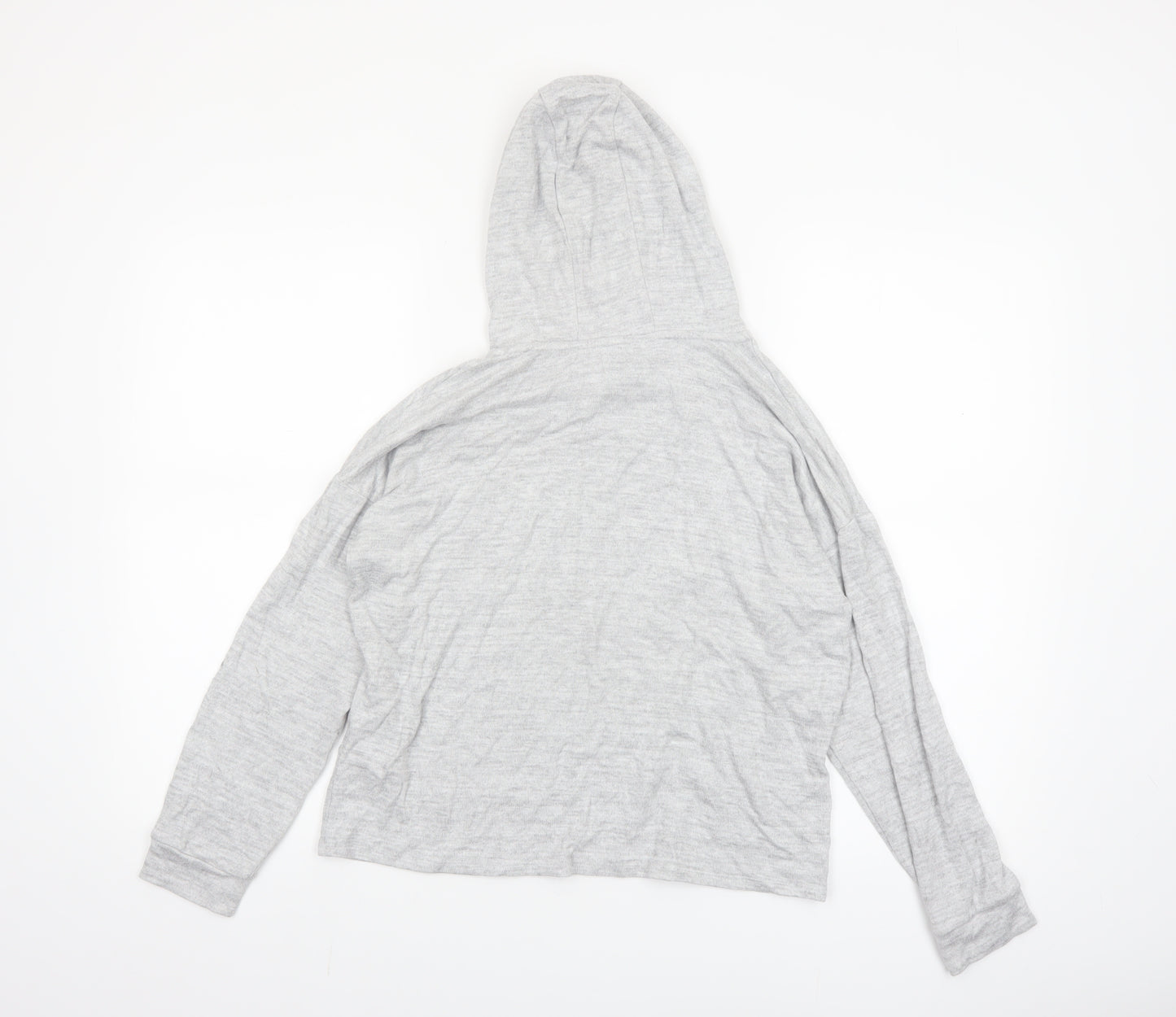 Marks and Spencer Girls Grey Long Sleeve Hooded Pullover Jumper 12-13 Years