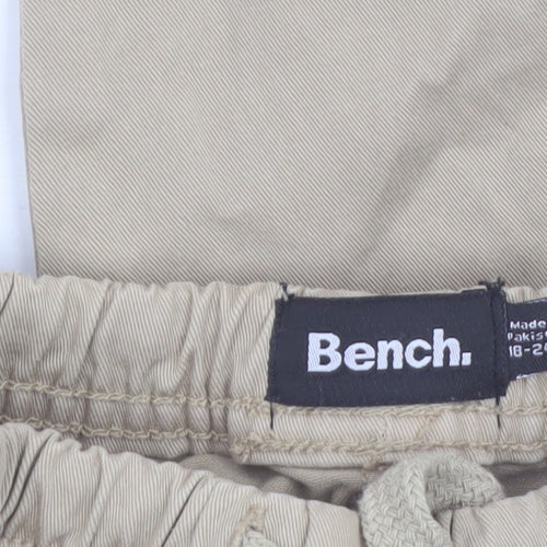 Bench Unisex Baby Beige Cargo Trousers 18-24 Months Elastic Waist Twill Cotton Pants
