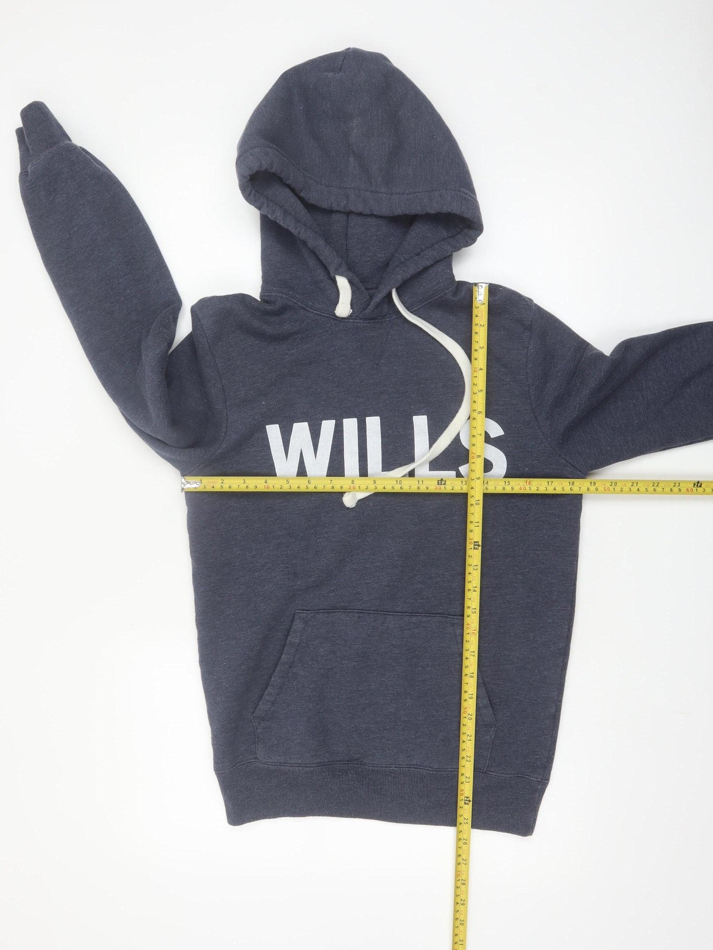 Jack Wills Men's Blue Pullover Hoodie Size S Logo Graphic Fleece