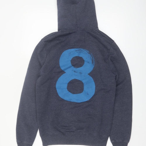 Jack Wills Men's Blue Pullover Hoodie Size S Logo Graphic Fleece