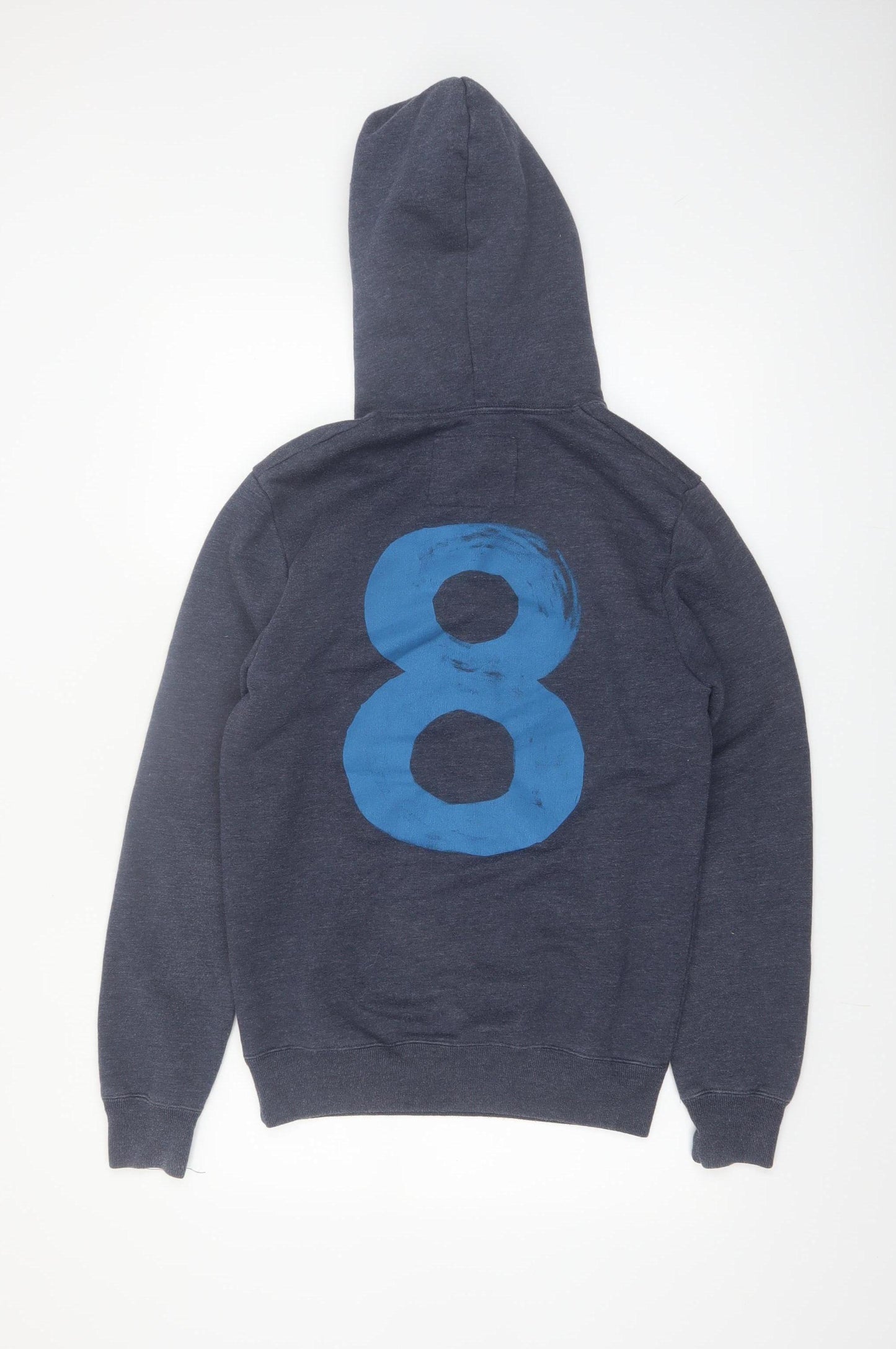 Jack Wills Men's Blue Pullover Hoodie Size S Logo Graphic Fleece