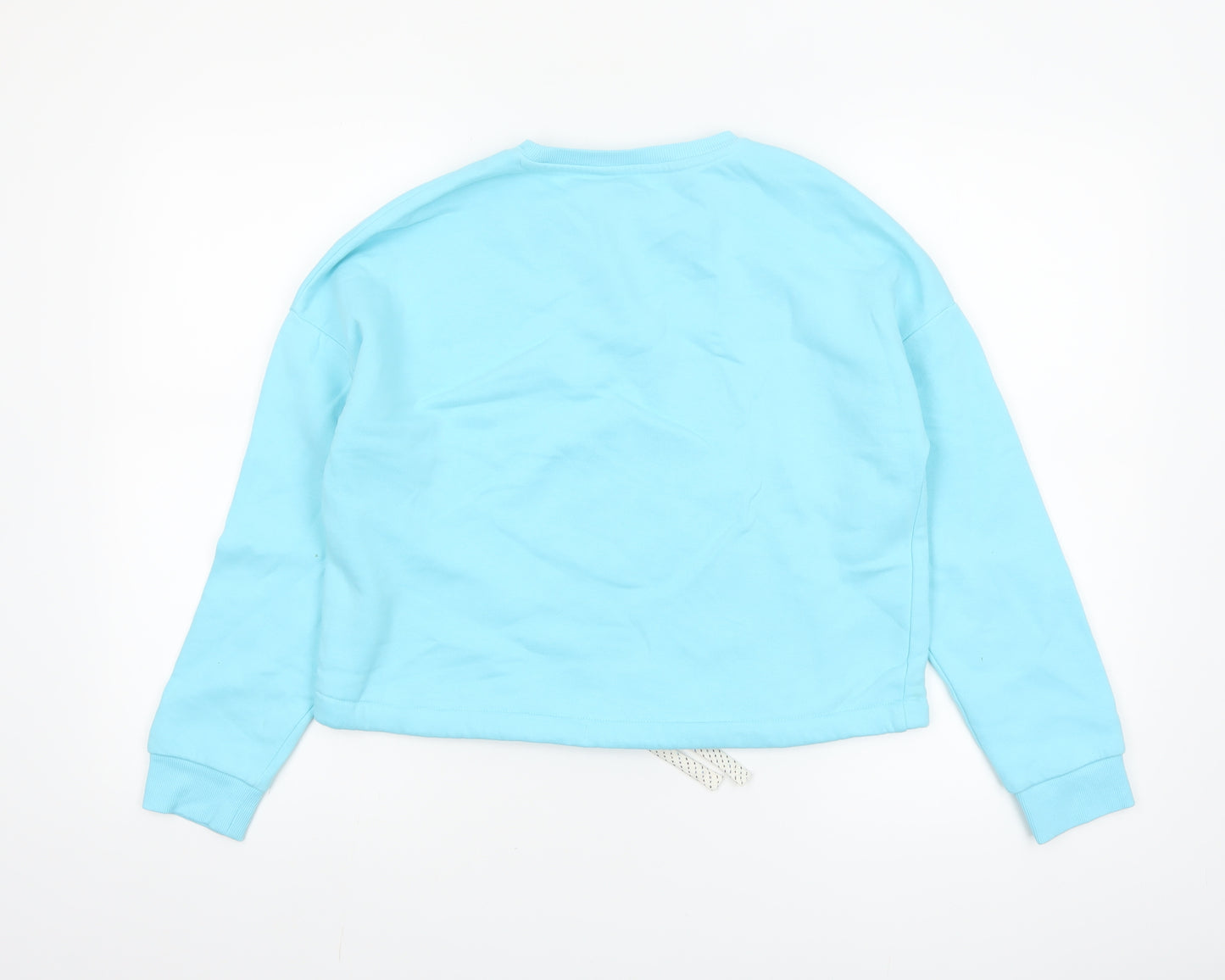 Marks and Spencer Girls Blue 12-13 Years Pullover Sweatshirt with Drawstring