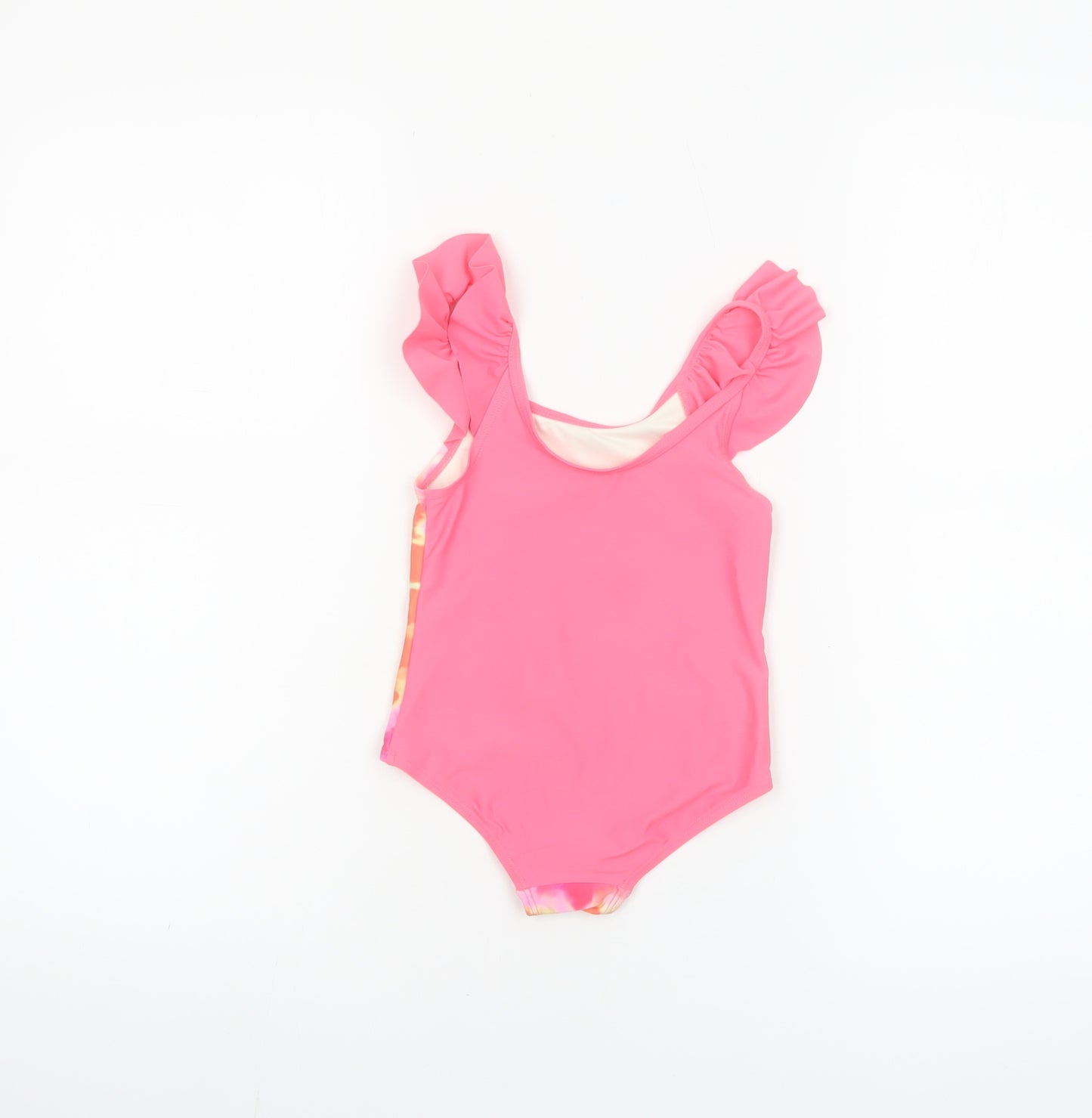 F&F Girls Multicoloured Tie Dye Heart One Piece Swimsuit 4-5 Years