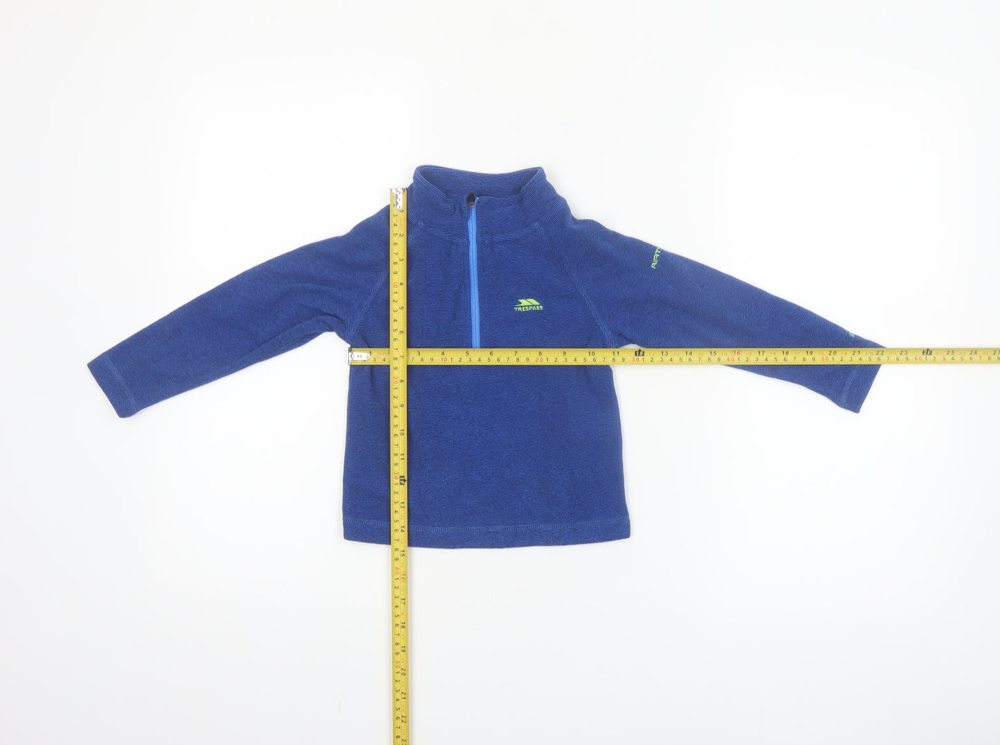 Trespass Boys Blue Fleece 1/4 Zip Pullover Sweatshirt 2-3 Years